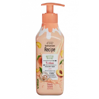 EVA OPTIMUM CARE RECIPE PEACH SCENT REVIVAL BLEND LOTION FOR DRY SKIN 370 ML